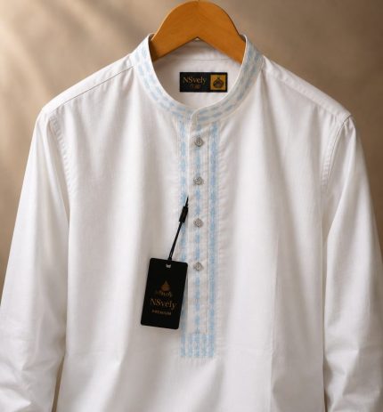 White-Men's Premium Panjabi