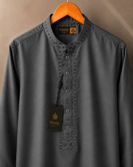 Grey-Men's Premium Panjabi